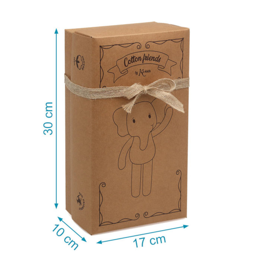 Pupazzo Elefante Grigio in Cotone - Kiokids