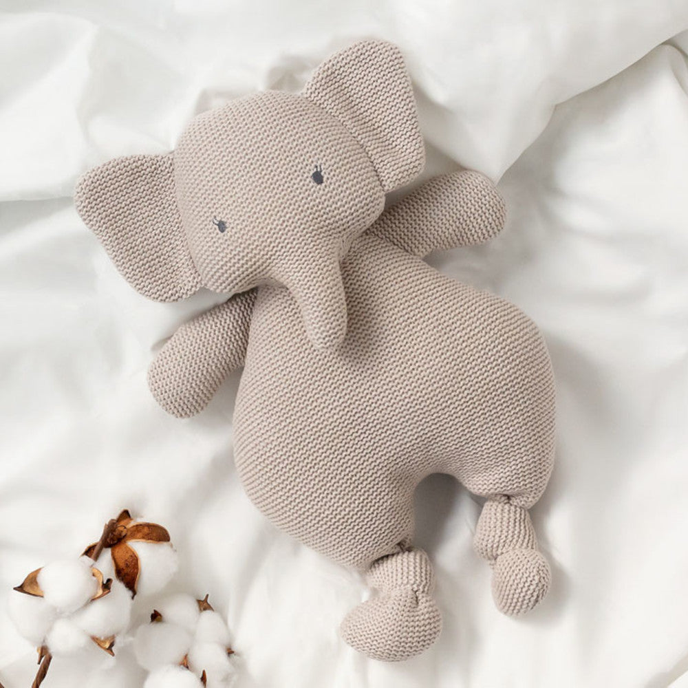 Pupazzo Elefante Grigio in Cotone - Kiokids