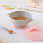 Set Ciotola con Ventosa e Cucchiaio Rosa