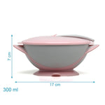 Set Ciotola con Ventosa e Cucchiaio Rosa