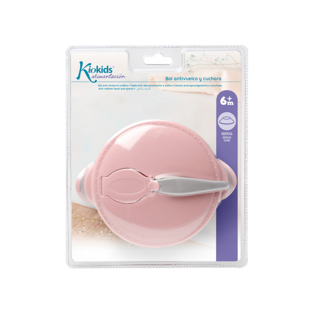Set Ciotola con Ventosa e Cucchiaio Rosa
