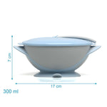 Set Ciotola con Ventosa e Cucchiaio celeste