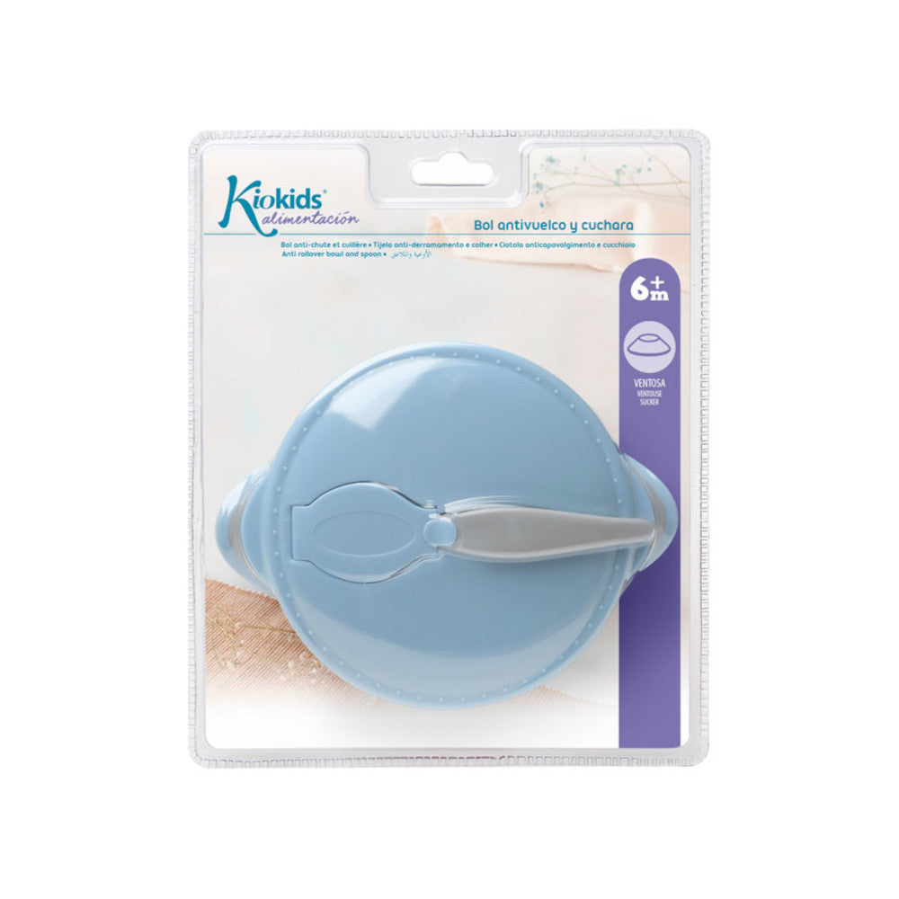 Set Ciotola con Ventosa e Cucchiaio celeste