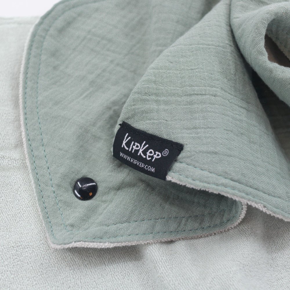 Bavaglino 3 in 1in cotone - panno anti rigurgito neonato - 2 pezzi - kipkep