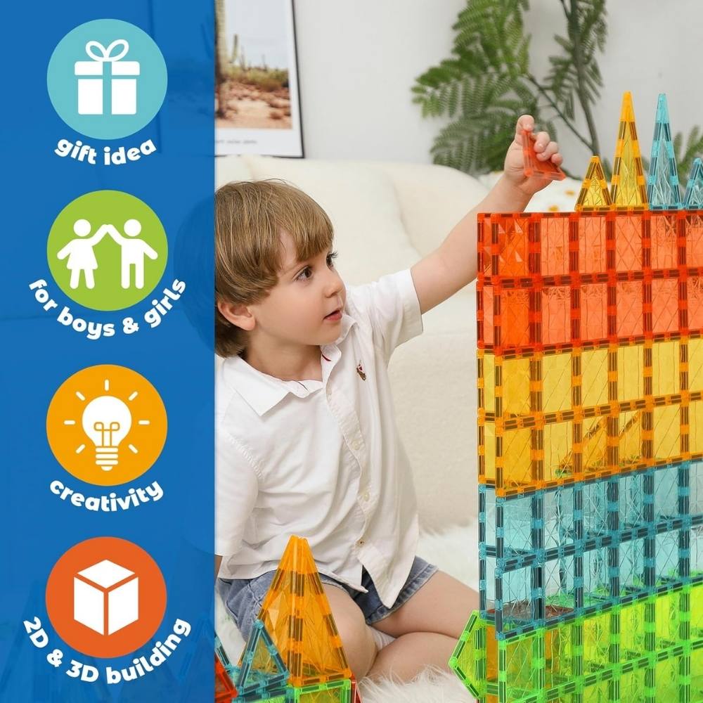 Costruzioni Magnetiche Bambini - Set 60 Pezzi - Geomag