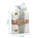 Set 3 Copertine Neonato in Mussola di Bamboo 70x70 cm - Verde