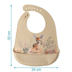 Bavaglino in silicone con tasca - beige - Kiokids