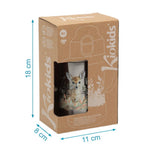 Bottiglia con cannuccia in acciaio per bambini - Cervo Beige - Kiokids