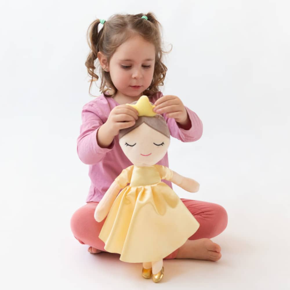 Bambola di pezza per Bambina - Principessa Gialla - Kiokids