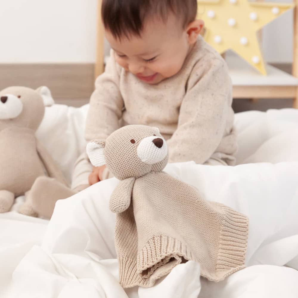 Doudou Neonato in Cotone Orso Beige