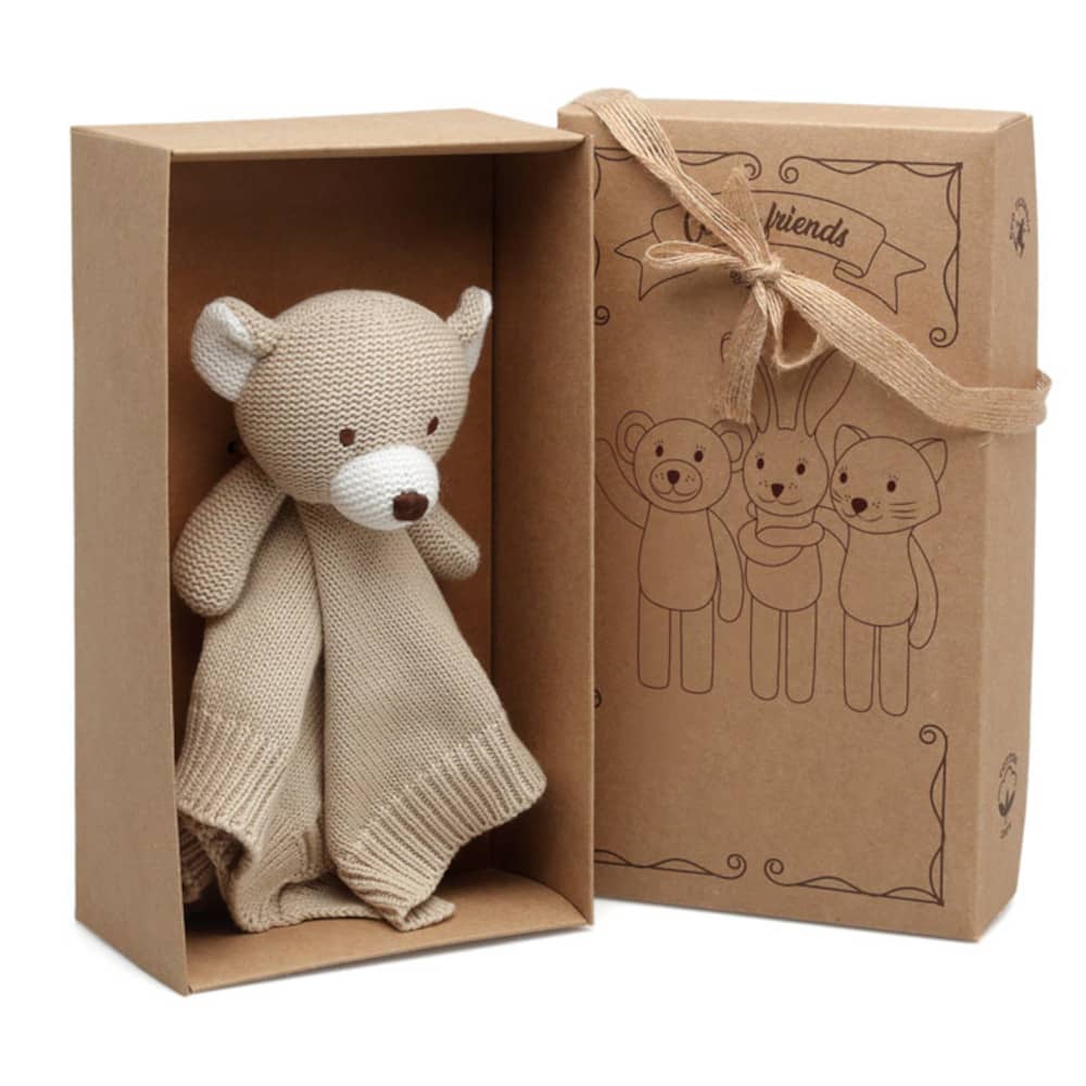 Doudou Neonato in Cotone Orso Beige