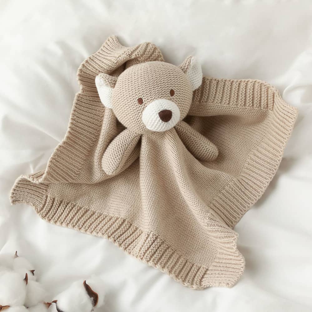 Doudou Neonato in Cotone Orso Beige
