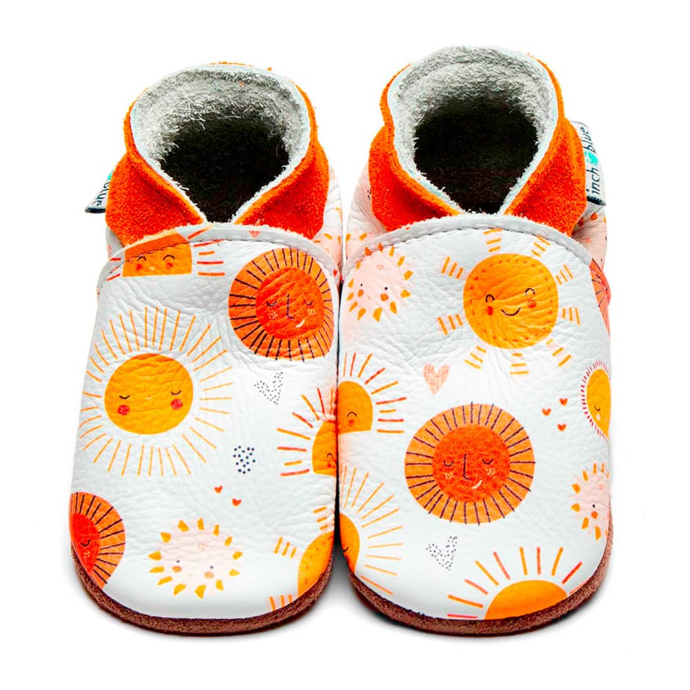 Babbucce in Pelle Naturale - Sunshine - Inch Blue