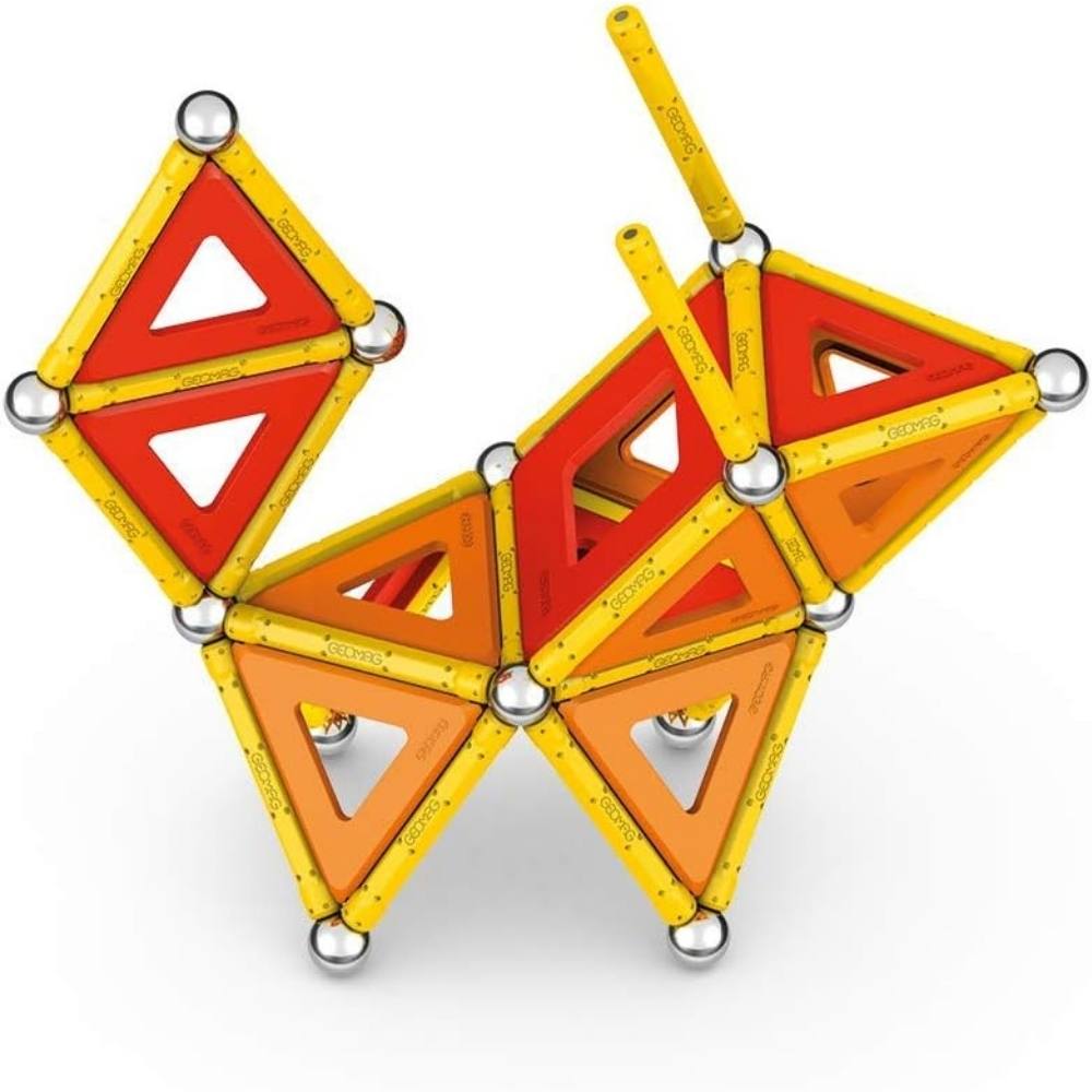 Costruzioni Magnetiche Bambini - Pacco da 78 Pezzi - Arancio - Geomag