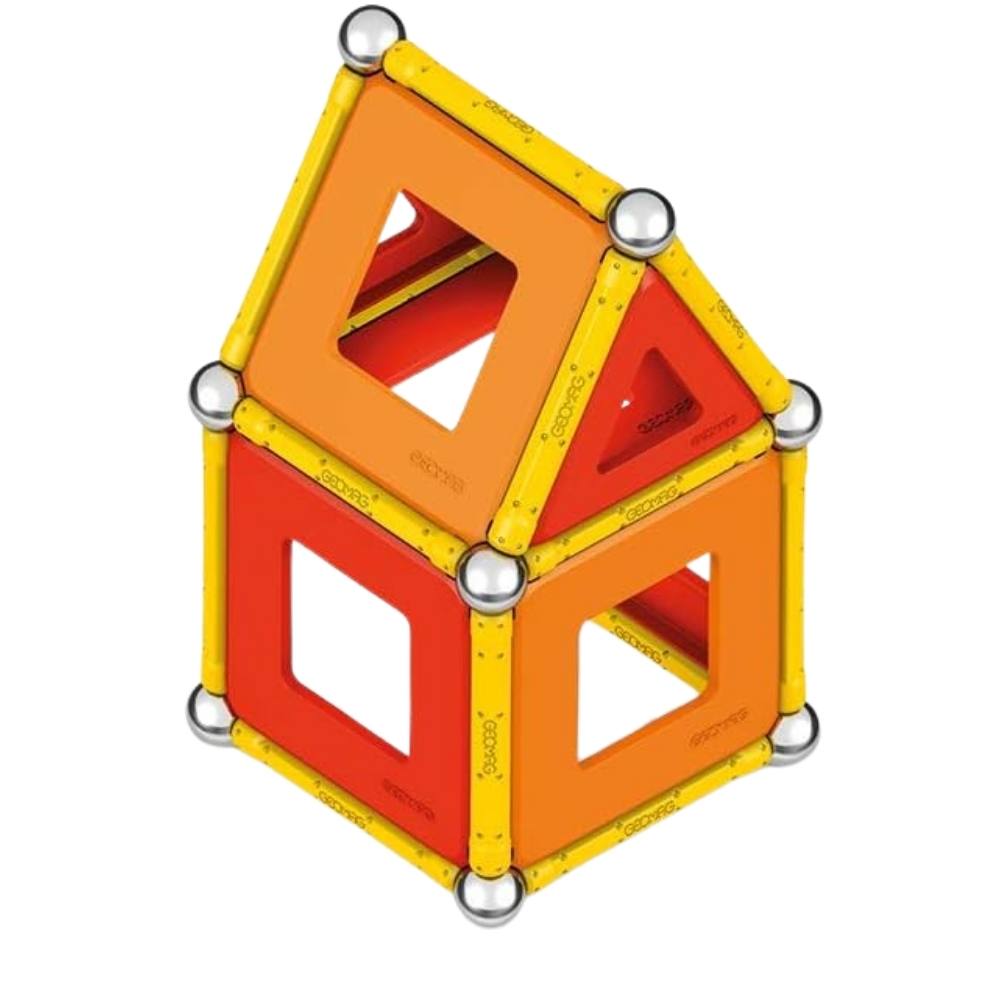 Costruzioni Magnetiche Bambini - Pacco da 78 Pezzi - Arancio - Geomag