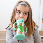 Bottiglia con Cannuccia per Bambini in Acciaio - Drago