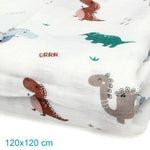 Copertina Neonato in Mussola di Bamboo 120x120 cm - Verde