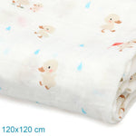 Copertina Neonato in Mussola di Bamboo 120x120 cm - Beige