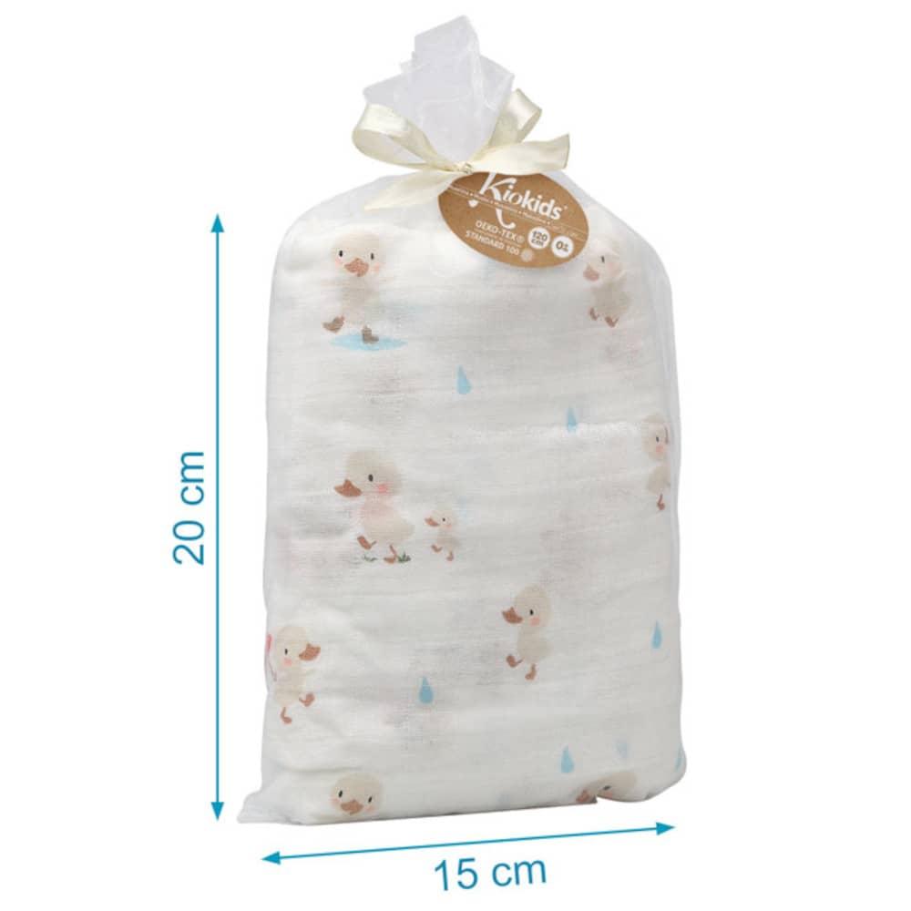 Copertina Neonato in Mussola di Bamboo 120x120 cm - Beige