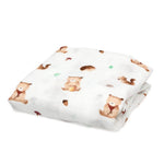 Copertina Neonato in Mussola di Bamboo 120x120 cm - Marrone