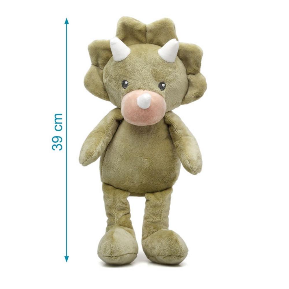 Peluche Dinosauro Triceratopo 39 cm - Verde