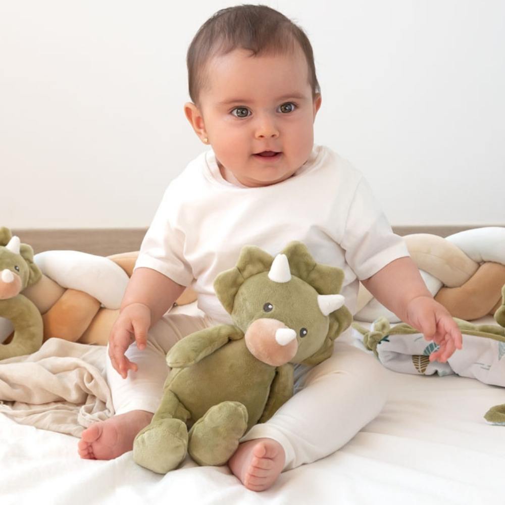 Peluche Dinosauro Triceratopo - Verde