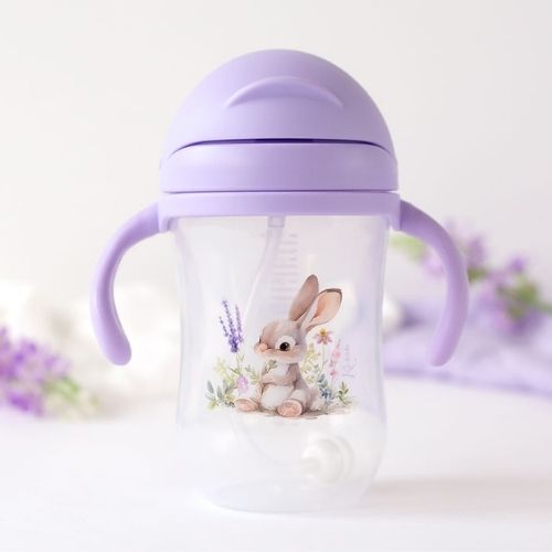 Tazza Apprendimento Bambini - Coniglietto - Lavanda 6 Mesi +