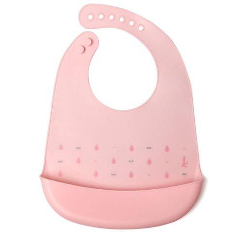 Bavaglino in silicone con tasca - Rosa