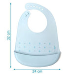 Bavaglino in silicone con tasca - Celeste