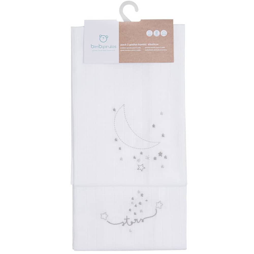 QUADRATO NEONATO IN COTONE RICAMATO - SET 2 PEZZI - Nene Shop