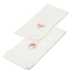Quadrato Neonato in Cotone Ricamato - Set 2 Pezzi