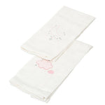 Quadrato Neonato in Cotone Ricamato - Set 2 Pezzi