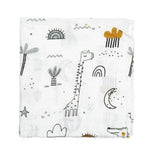 Copertina Neonato in Mussola di Bamboo 120x120 cm - Jungla