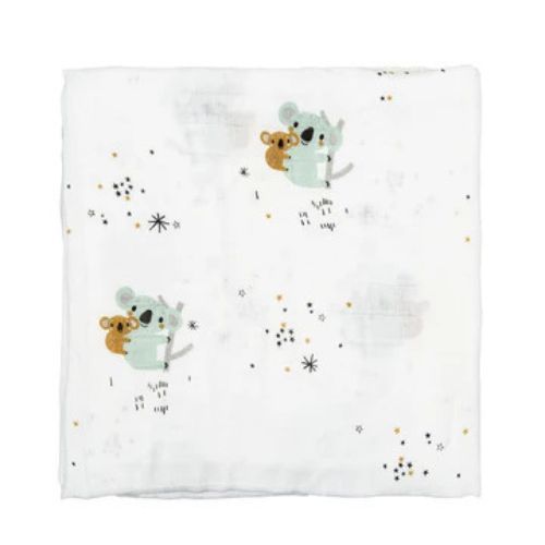 Copertina Neonato in Mussola di Bamboo 120x120 cm - Koala