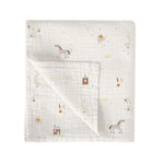 Copertina Neonato in Mussola di Bamboo 120x120 cm - Farm
