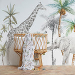 Copertina Neonato in Mussola di Bamboo stampato 120x120 cm - Africa