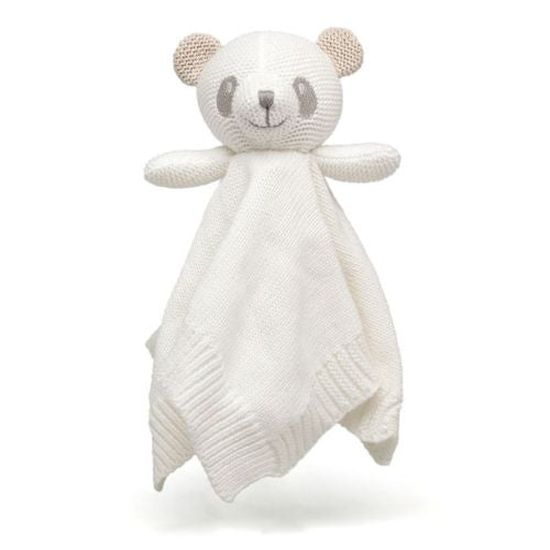 Doudou Neonato in Cotone Orso Bianco
