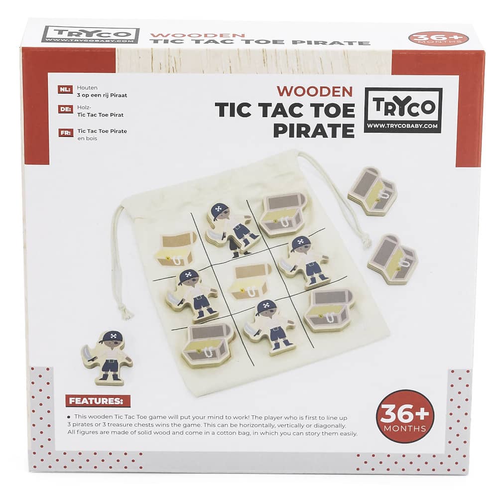 Gioco Tris in Legno Bambini - Pirata - Tryco Baby - Scatola