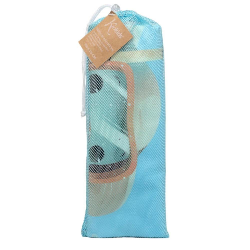 Telo Mare Bambini in Microfibra - Giraffa Celeste