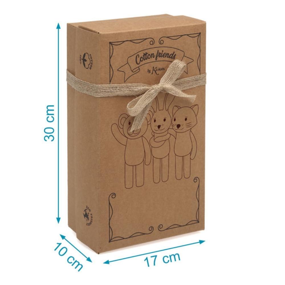 Doudou Neonato in Cotone Orso Rosa - Scatola