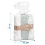 Set 3 Copertine Neonato in Mussola di Bamboo 70x70 cm - Salvia