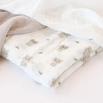 Set 3 Copertine Mussola Bamboo Cotone - Grigio