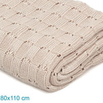 Copertina Neonato Estiva Traforata in Bamboo - Beige