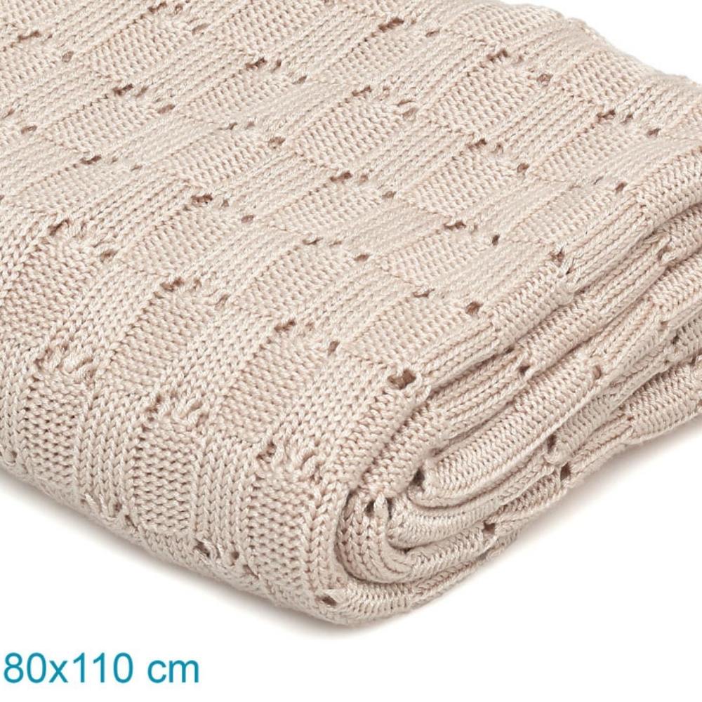 Copertina Neonato Estiva Traforata in Bamboo - Beige