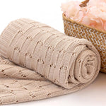 Copertina Neonato Estiva Traforata in Bamboo - Beige