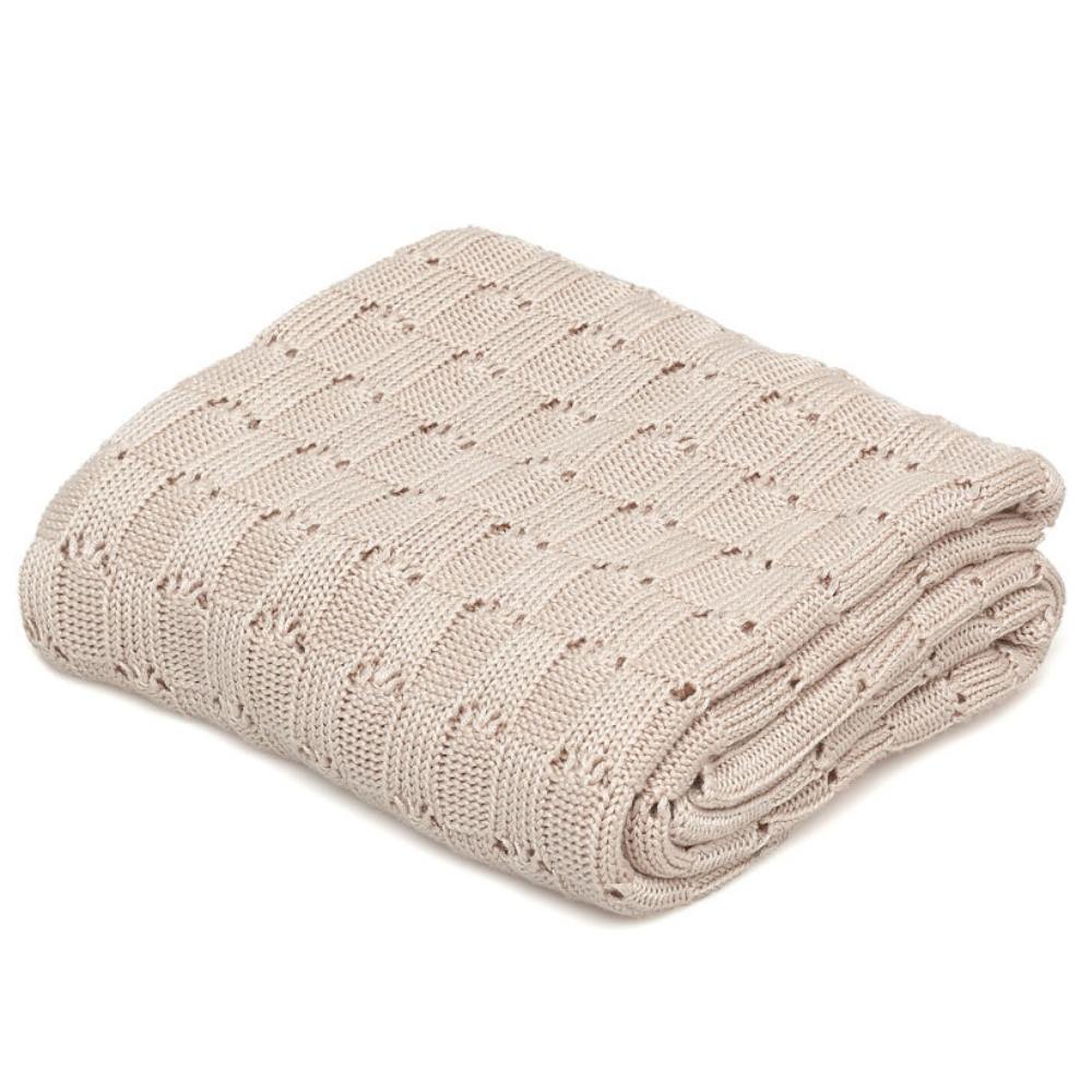 Copertina Neonato Estiva Traforata in Bamboo - Beige