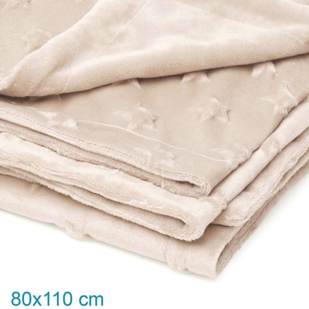 Copertina Neonato Carrozzina Culla Invernale in Pile Beige 