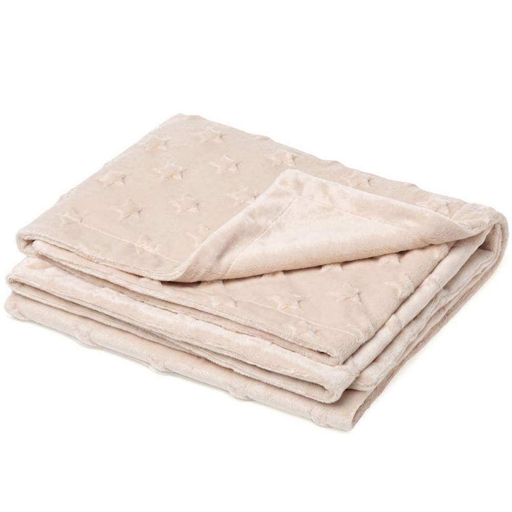 Copertina Neonato Carrozzina Culla Invernale in Pile Beige 