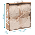 Copertina Neonato Carrozzina Culla Invernale in Pile Beige - Scatola