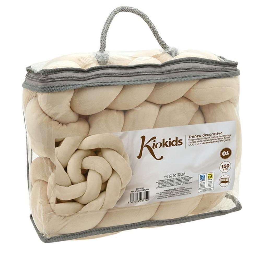 Treccia Paracolpi Lettino - Kiokids - beige - confezione